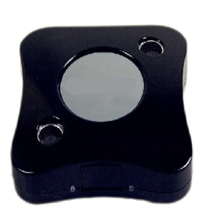 Ultrasonic bay sensor for an automated parking guidance system, mounted on a parking garage deck above a bay